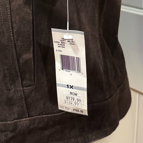 NWT Vintage 90s/Y2K SIZE 1X Jones New York Sport Brown Suede Jacket ~~MSRP $169 - Picture 16 of 16